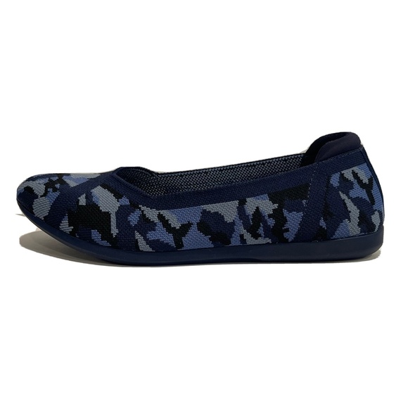 Clarks Carly Wish Ballet Flats Camo Blue Women's Mesh Slip On Shoes Size 8.5 NEW - Picture 6 of 14